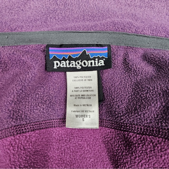 Patagonia Women's Two-Tone Purple Fleece Jacket S - Picture 2 of 6